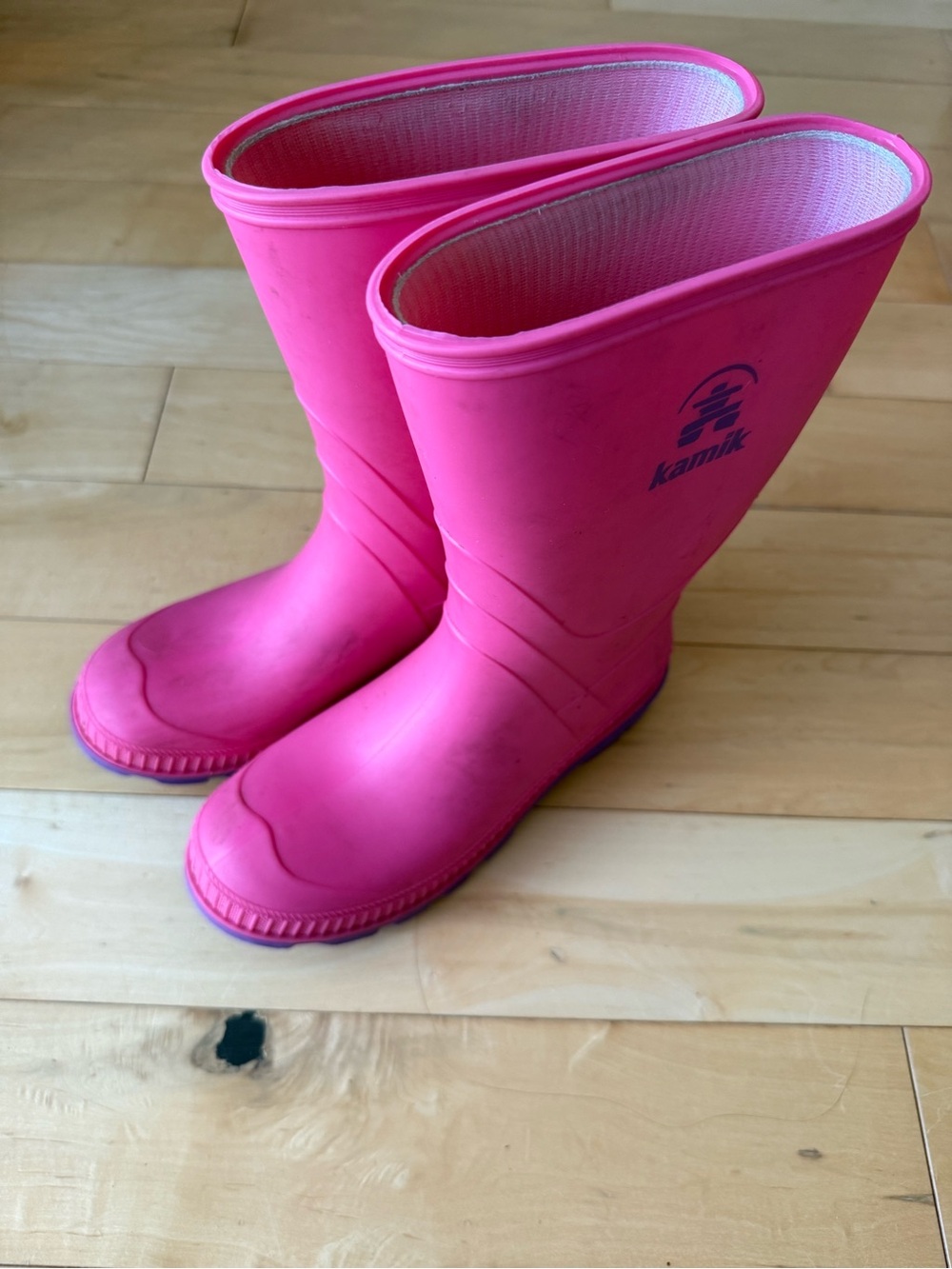 Kamik Hot Pink Kids Rain Boots